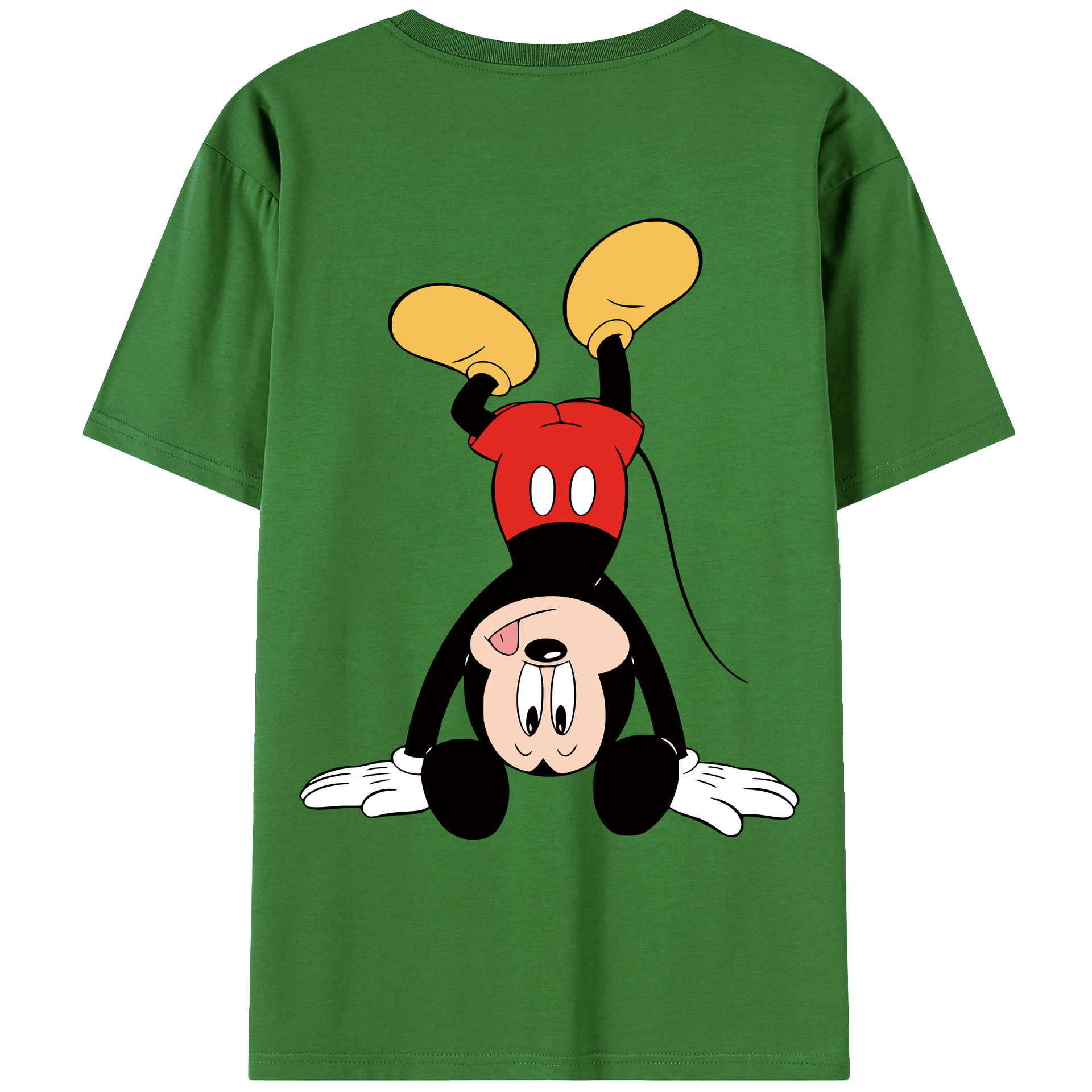 （画像用） ミッキーマウス Mickey Mouse レディース半袖Tシャツ(バックプリント)